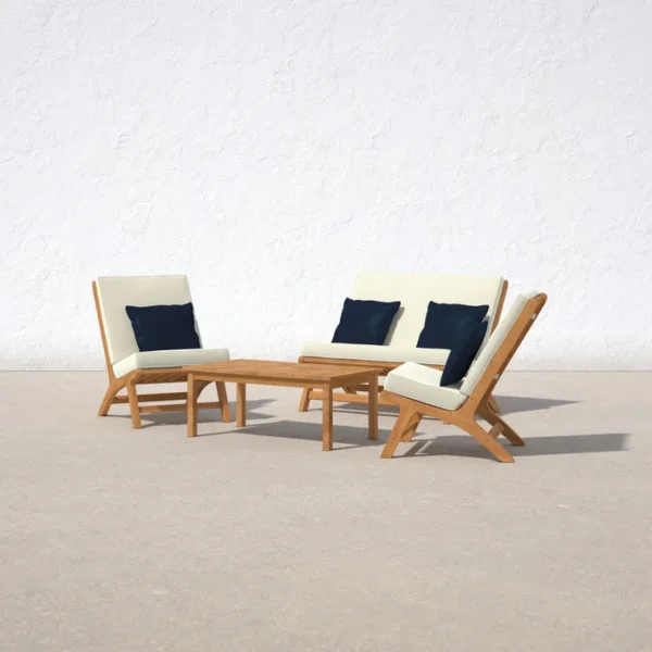 Asuncin Solid Wood 4 Outdoor Seating - Image 3