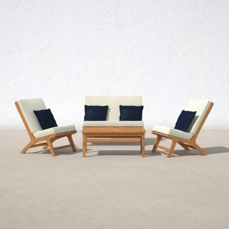 Asuncin Solid Wood 4 Outdoor Seating