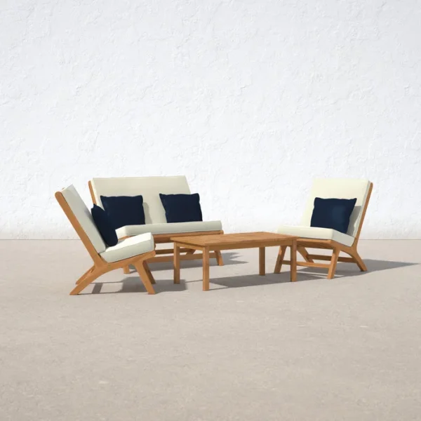 Asuncin Solid Wood 4 Outdoor Seating - Image 4