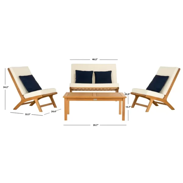 Asuncin Solid Wood 4 Outdoor Seating - Image 7