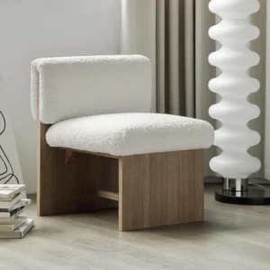 Amazon Wood Accent Chair Boucle