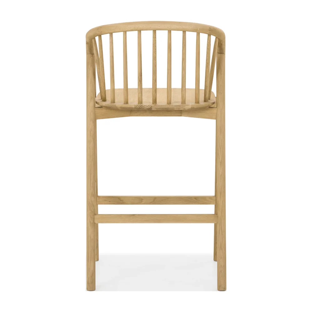 Theon Wood Barstool - Image 3