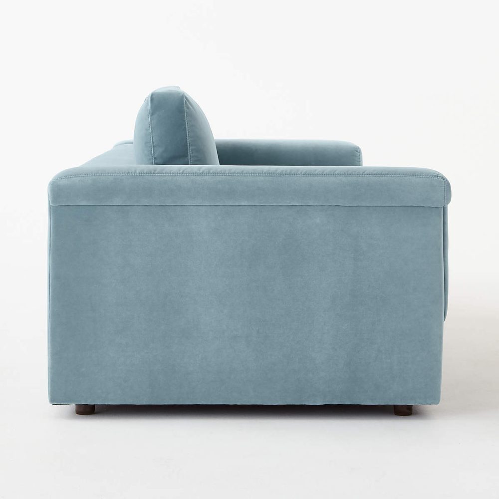 Icy Blue Velvet Sofa - Image 5