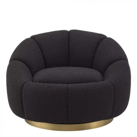 Eichholtz Boucle Chair - Black Boucle