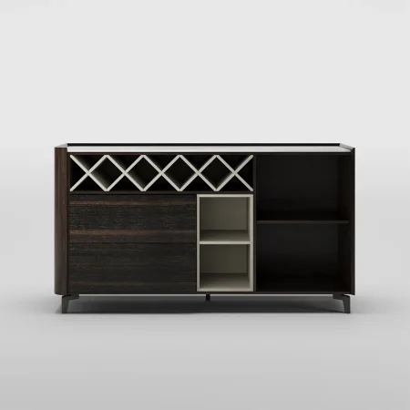 Bro SideBoard Smoked Veneer Sideboard Buffet