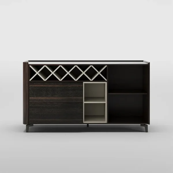 Bro SideBoard Smoked Veneer Sideboard Buffet