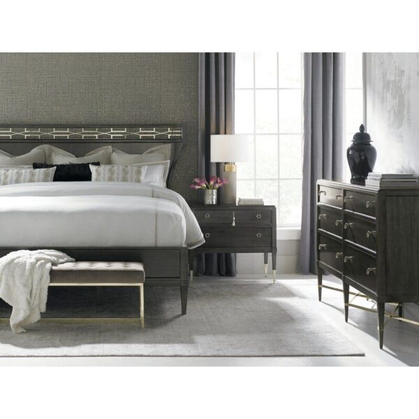 Golden Starline Ottoman Bench - Image 4