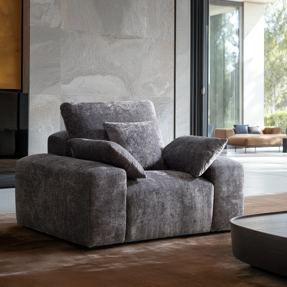 Chenille Velvet Armchair - Image 2