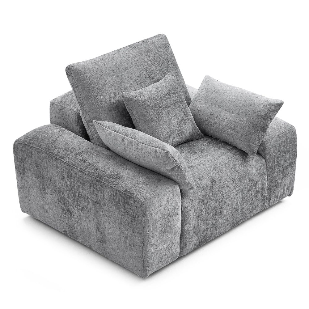 Chenille Velvet Armchair - Image 3
