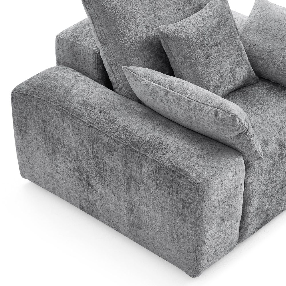 Chenille Velvet Armchair - Image 8