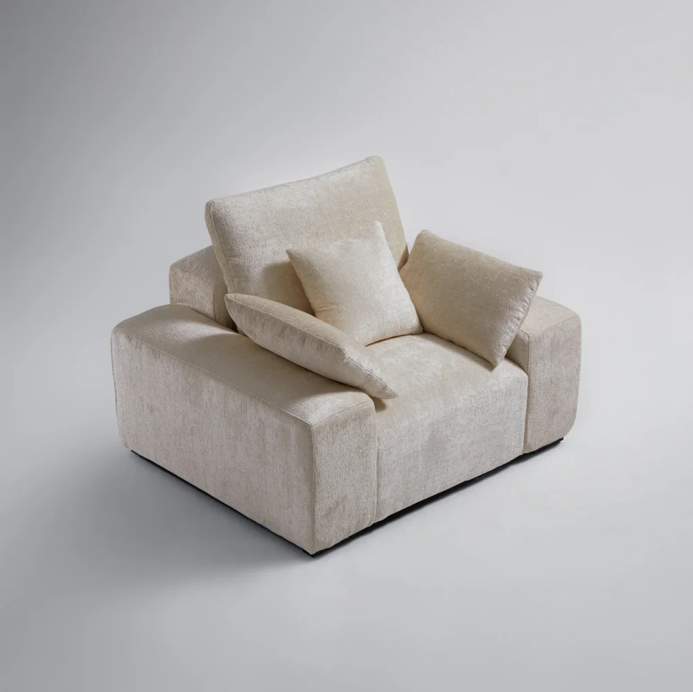 Chenille Velvet Armchair - Image 18