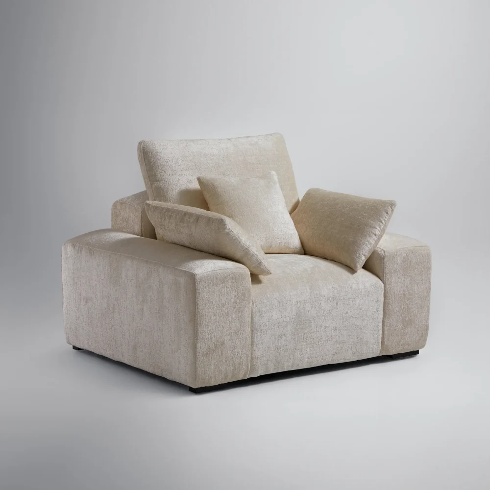Chenille Velvet Armchair - Image 19