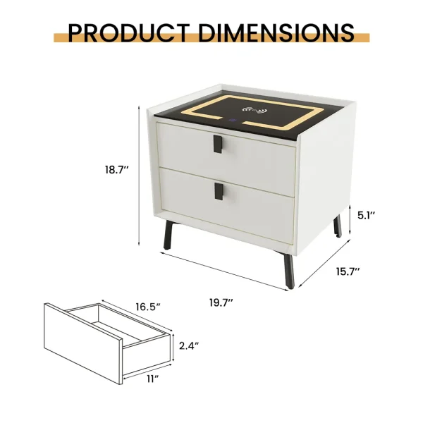 Contemporary Bedside Table - Image 3