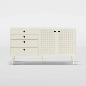 Cream Style White Iron Sideboard