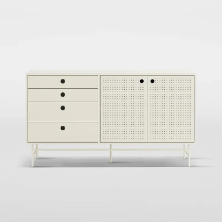 Cream Style White Iron Sideboard