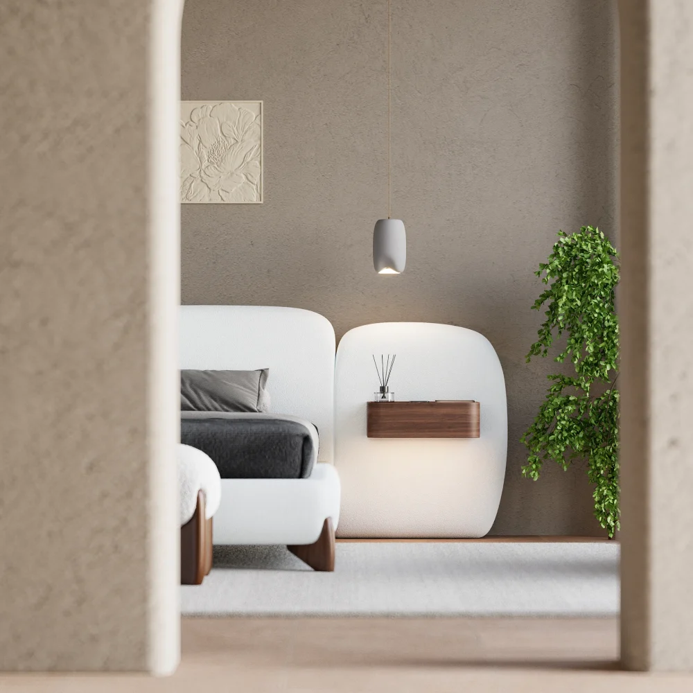 Curva King Size Boucle Bed with Headboard - Image 6
