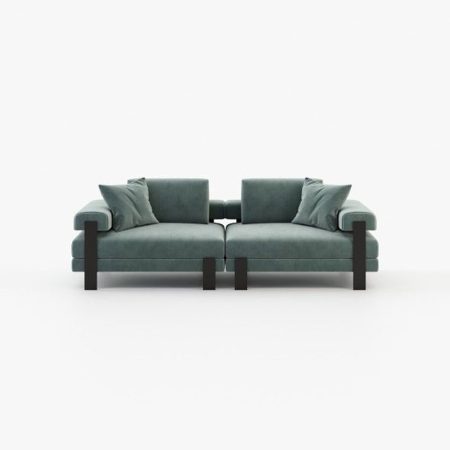 Davis Blue Sofa - 4 Seater