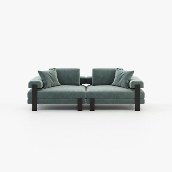 Davis Blue Sofa - 4 Seater