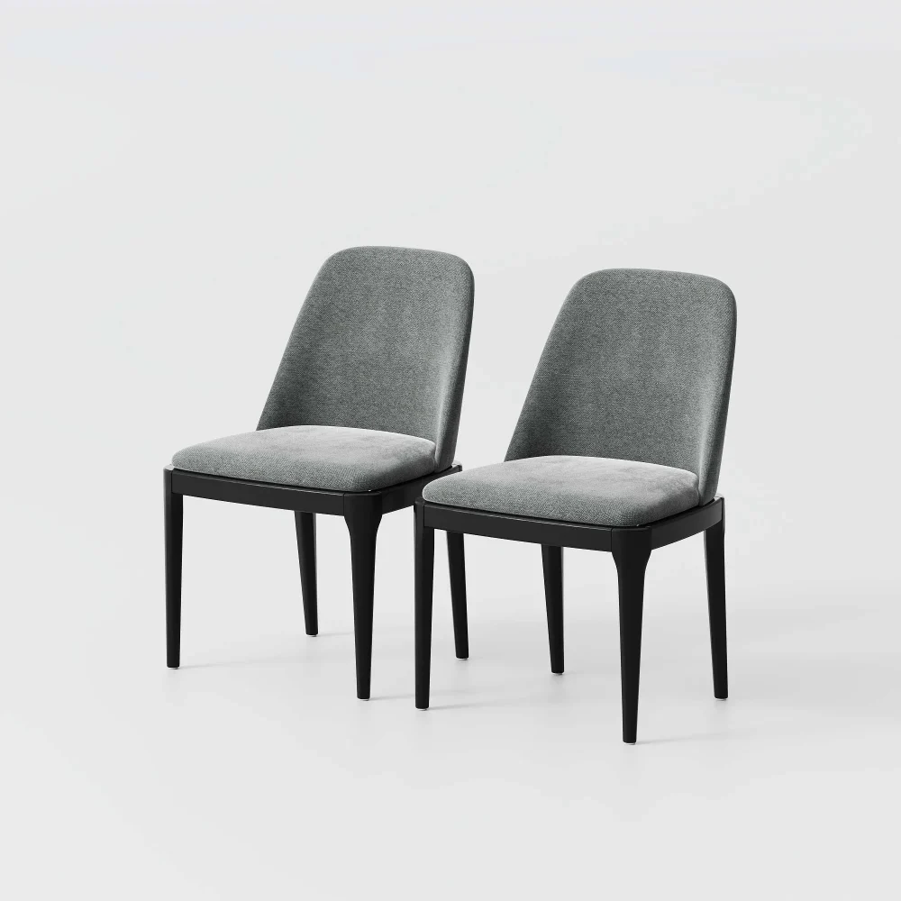 Dark Gray Armless Dining Chairs - Image 5
