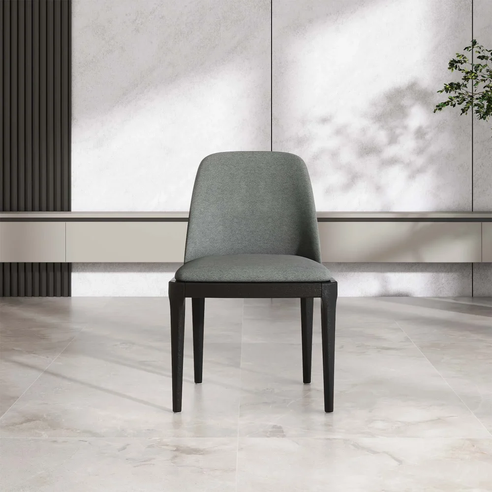 Dark Gray Armless Dining Chairs - Image 4