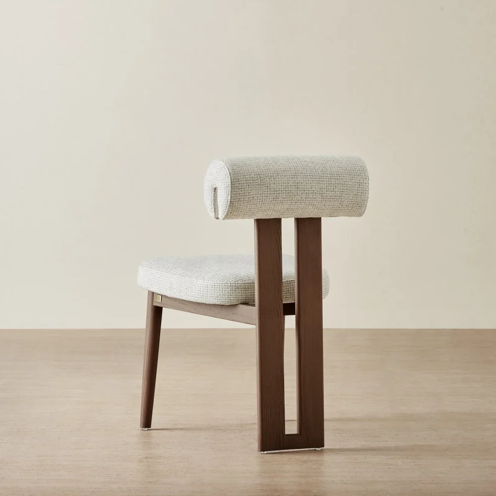 Dove Grey Fabric Dining Chair - Image 10