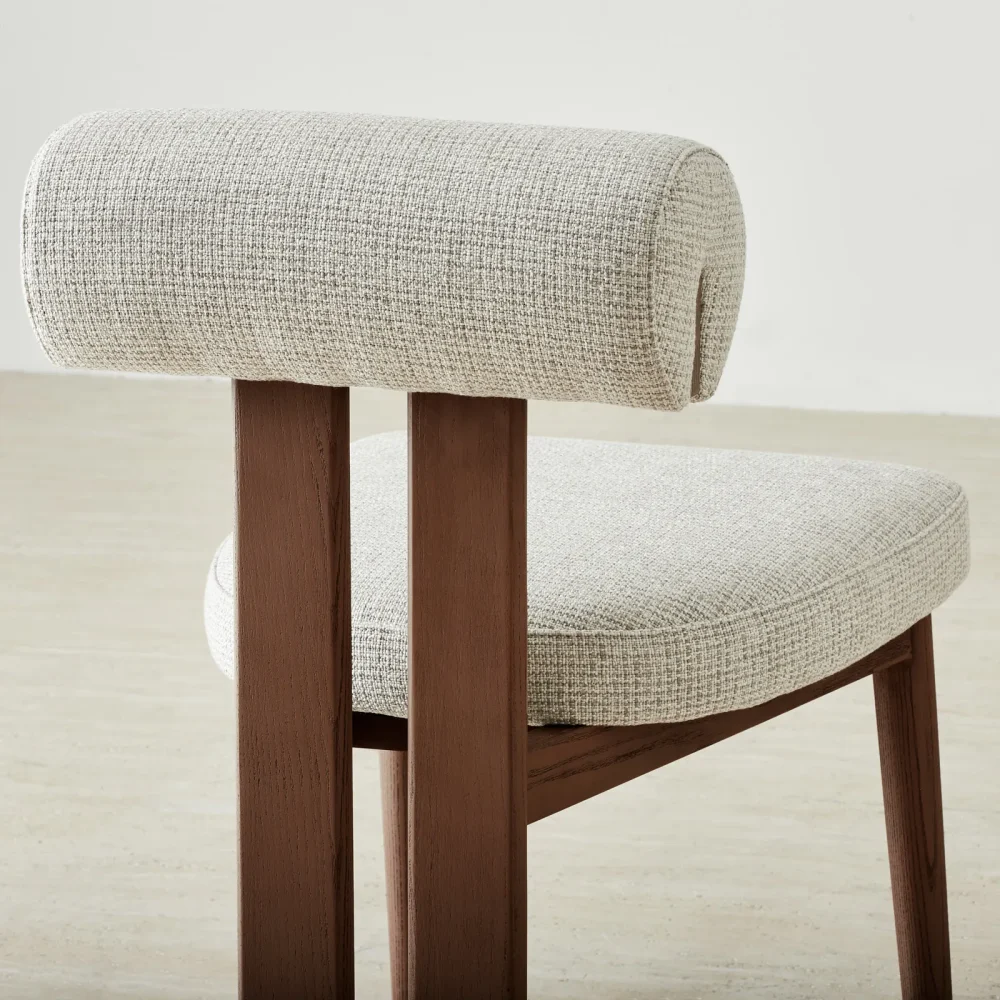 Dove Grey Fabric Dining Chair - Image 6