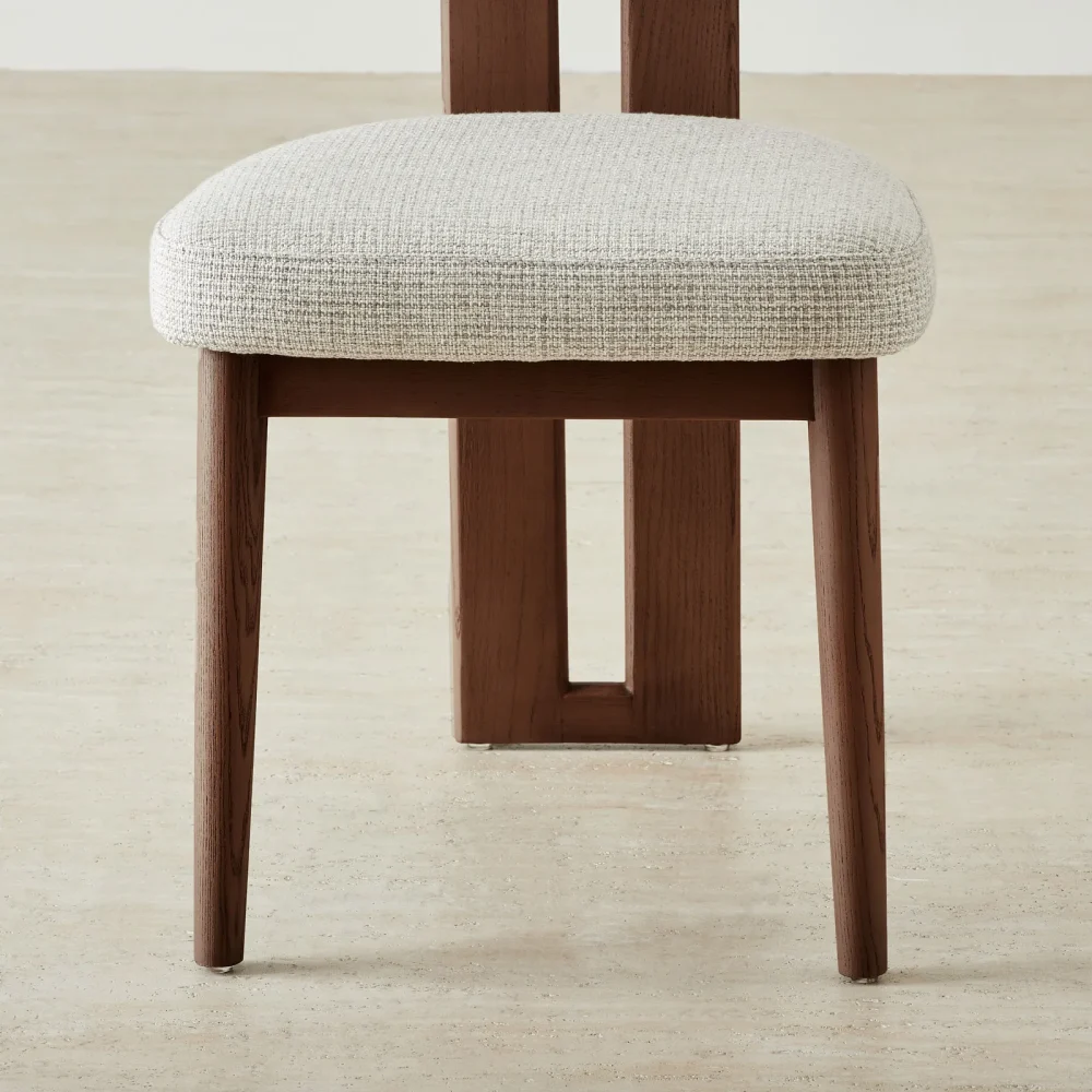 Dove Grey Fabric Dining Chair - Image 7