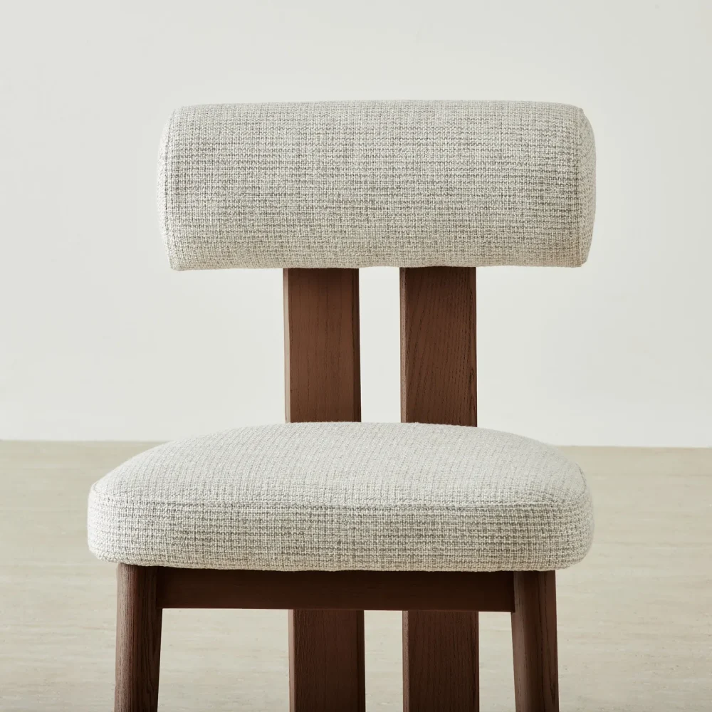 Dove Grey Fabric Dining Chair - Image 8