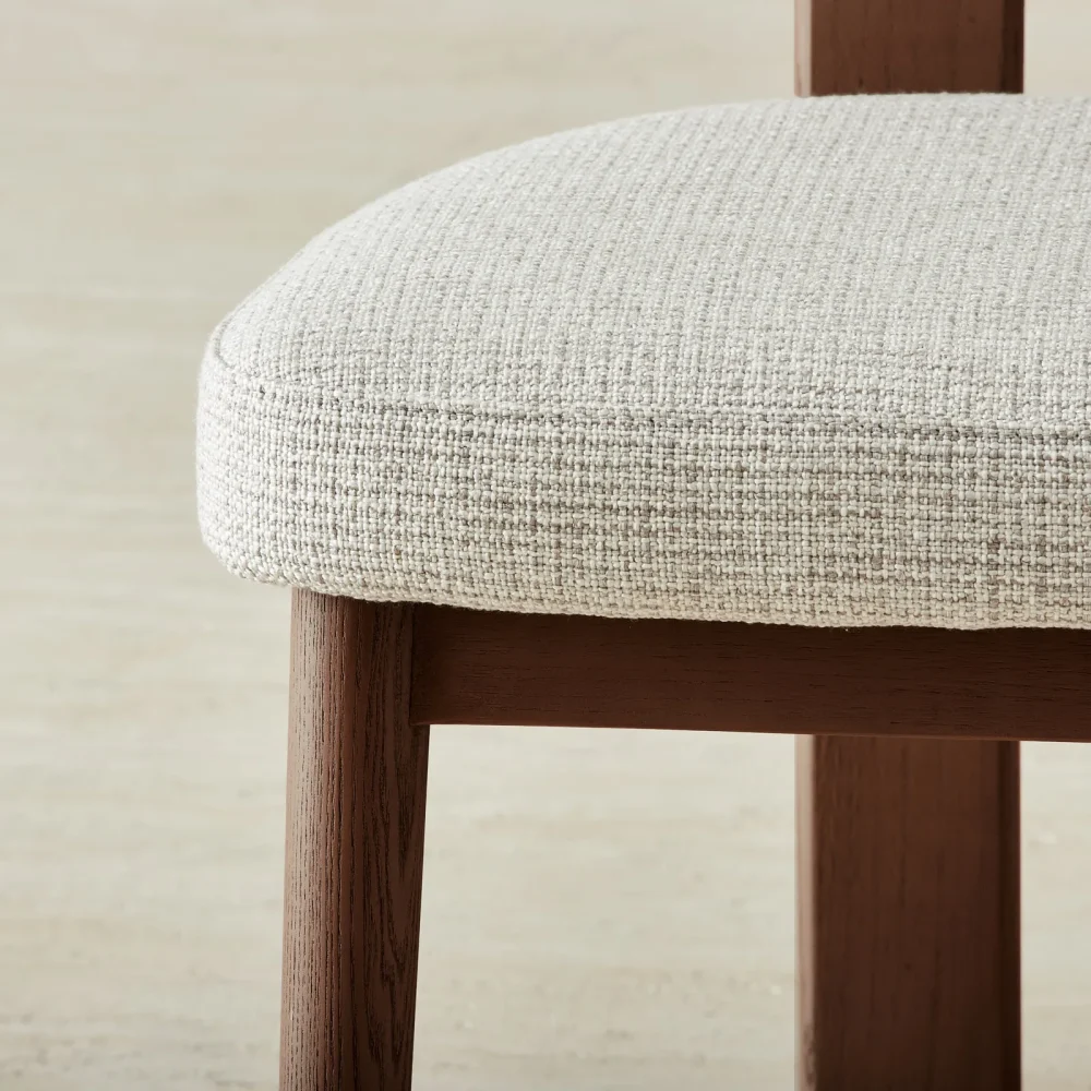 Dove Grey Fabric Dining Chair - Image 9