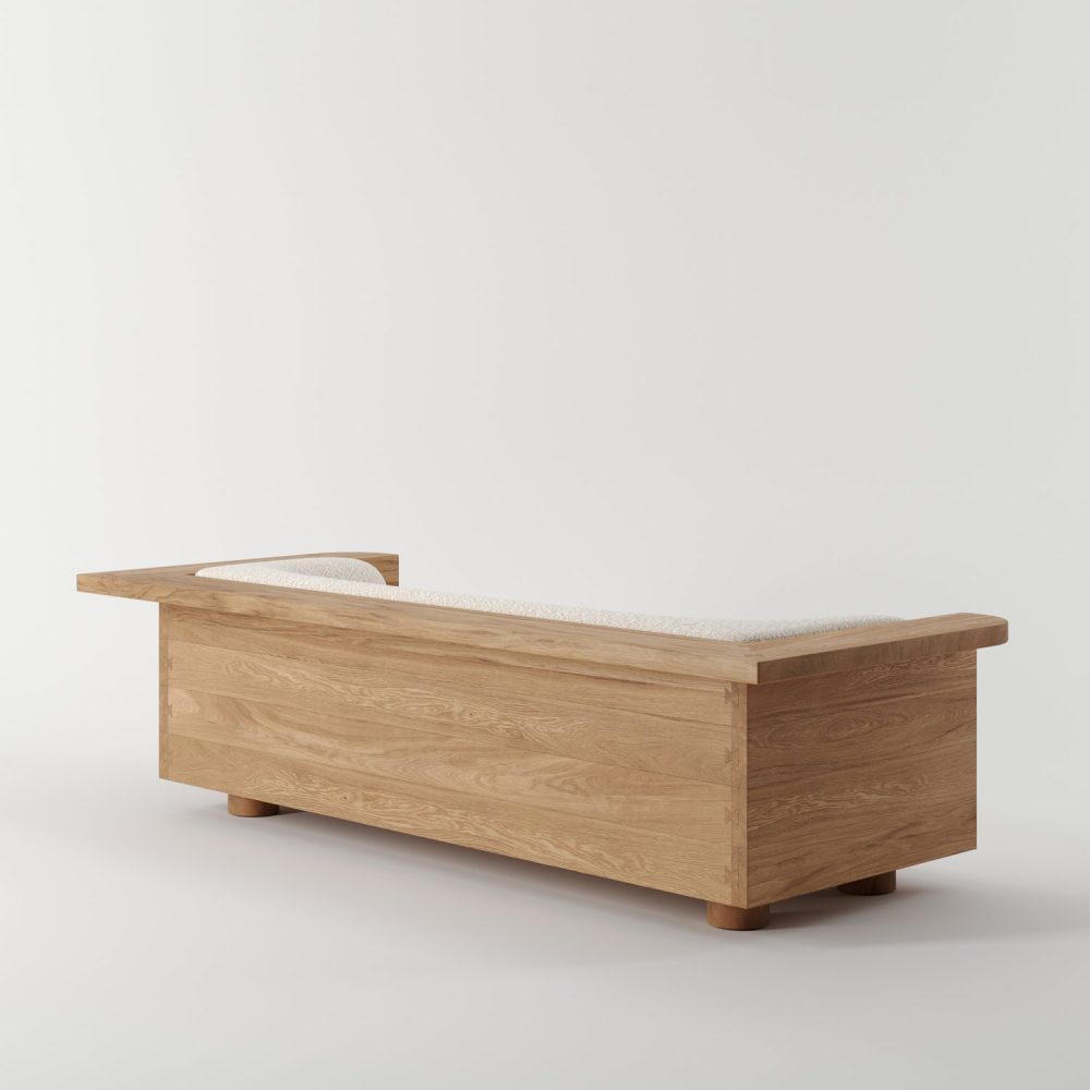 Nervaller Wood Sofa - Image 3