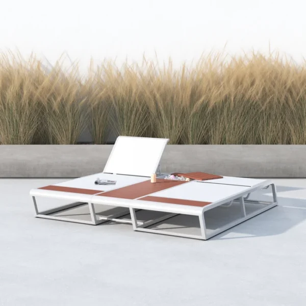 Fifa Metal Double Outdoor Chaise - Image 6