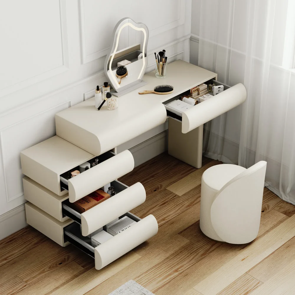 Elijah Luxury Makeup Vanity Table Set - Image 2