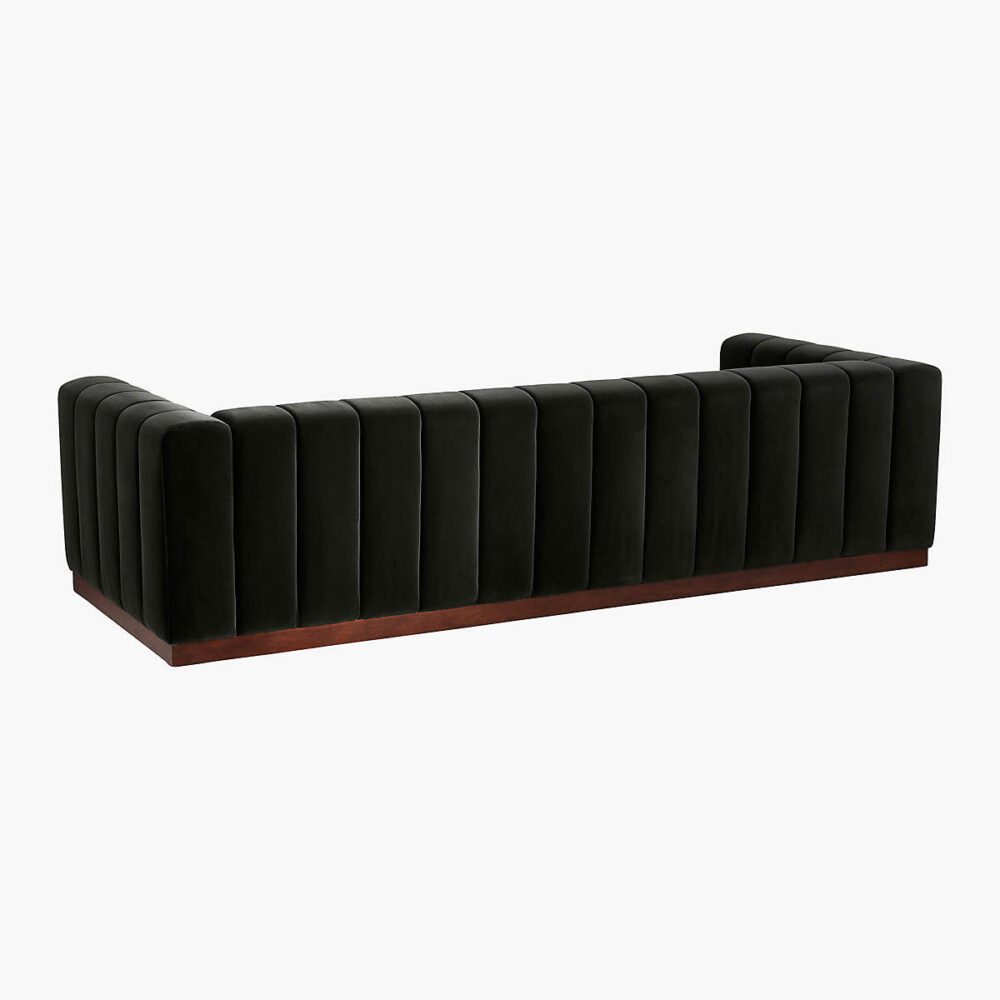 Forte Charcoal Velvet Sofa - Image 3