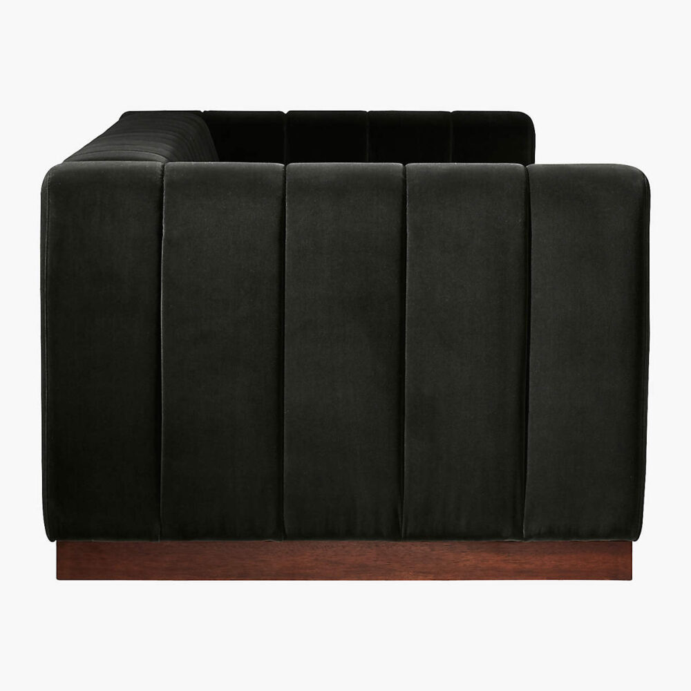 Forte Charcoal Velvet Sofa - Image 4