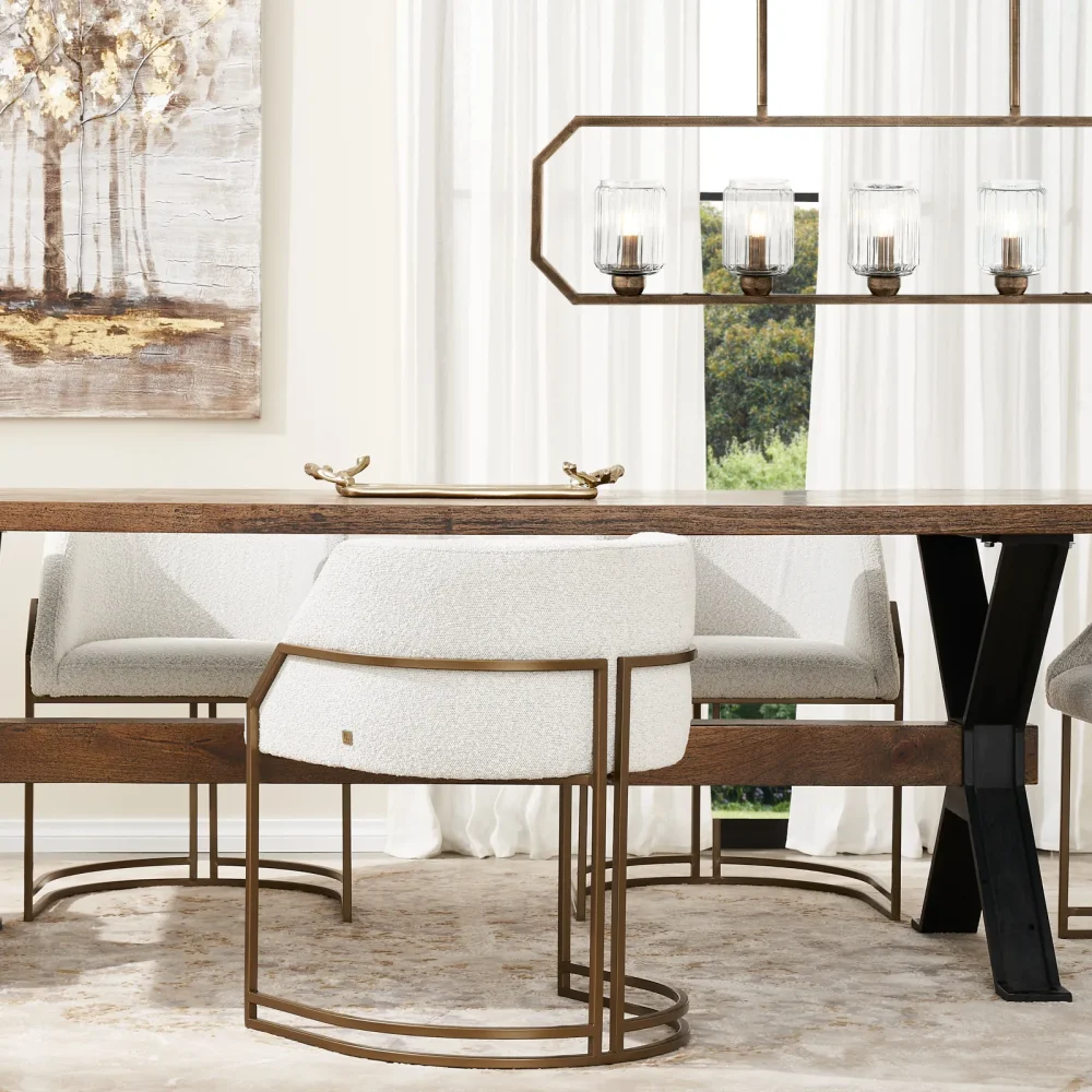 Laura Cream Boucle Dining Chair - Image 10