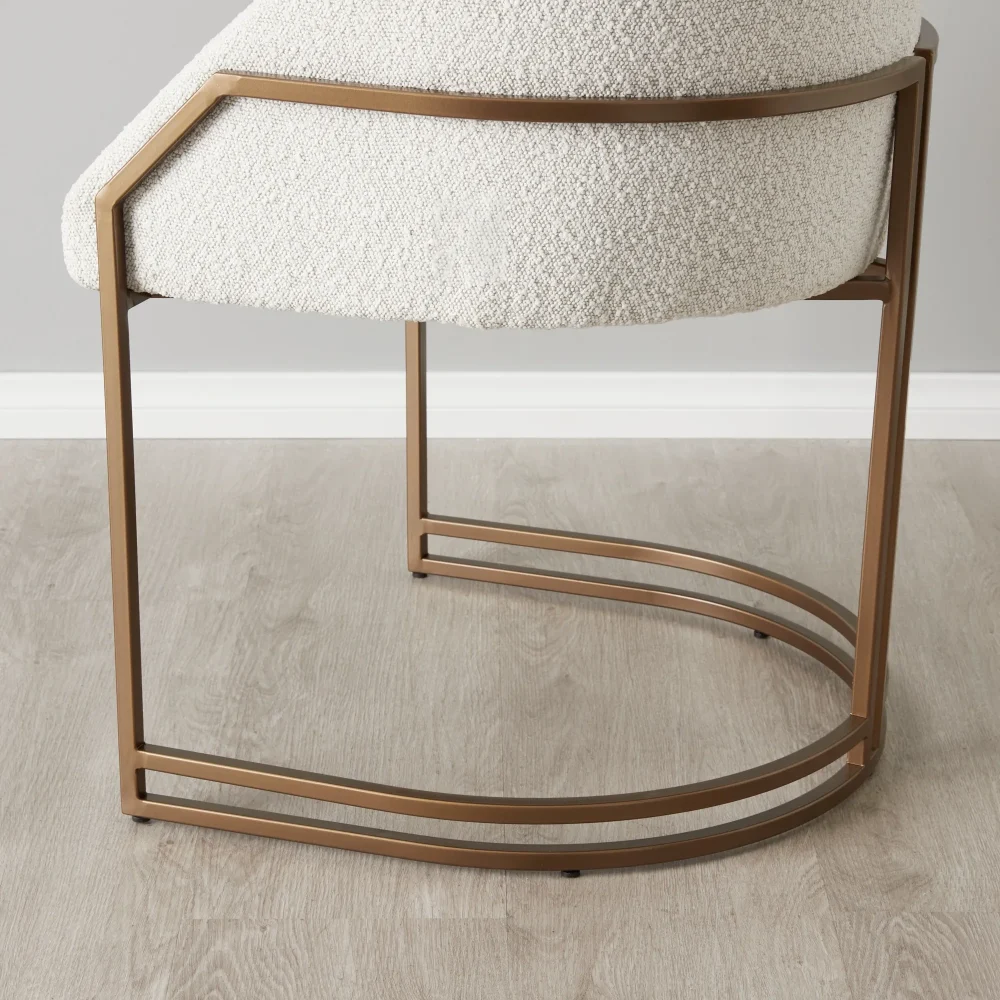 Laura Cream Boucle Dining Chair - Image 5