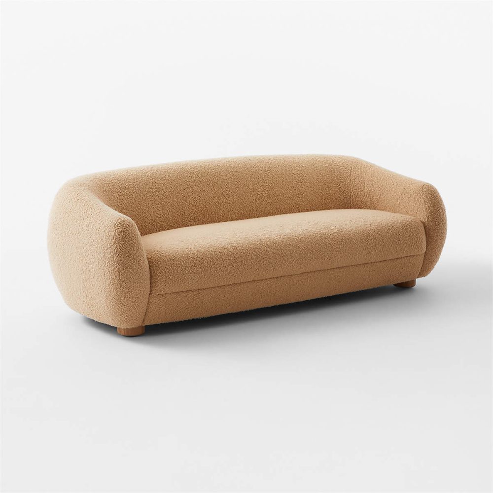 Lazza Camel Brown Boucle Sofa - Image 4
