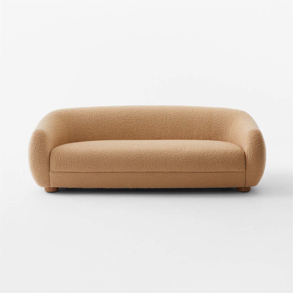 Lazza Camel Brown Boucle Sofa - Image 3