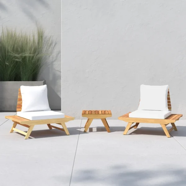 Malmo Acacia Solid Wood 2 Outdoor Seating - Image 2