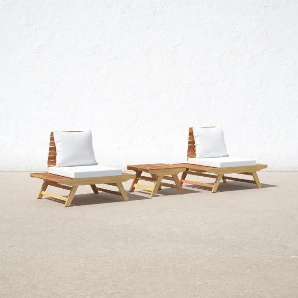 Malmo Acacia Solid Wood 2 Outdoor Seating - Image 3