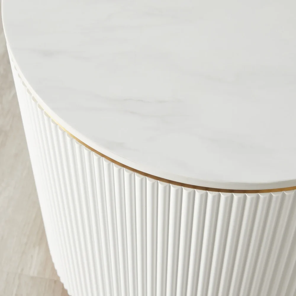 Milan White Side Table - Image 5