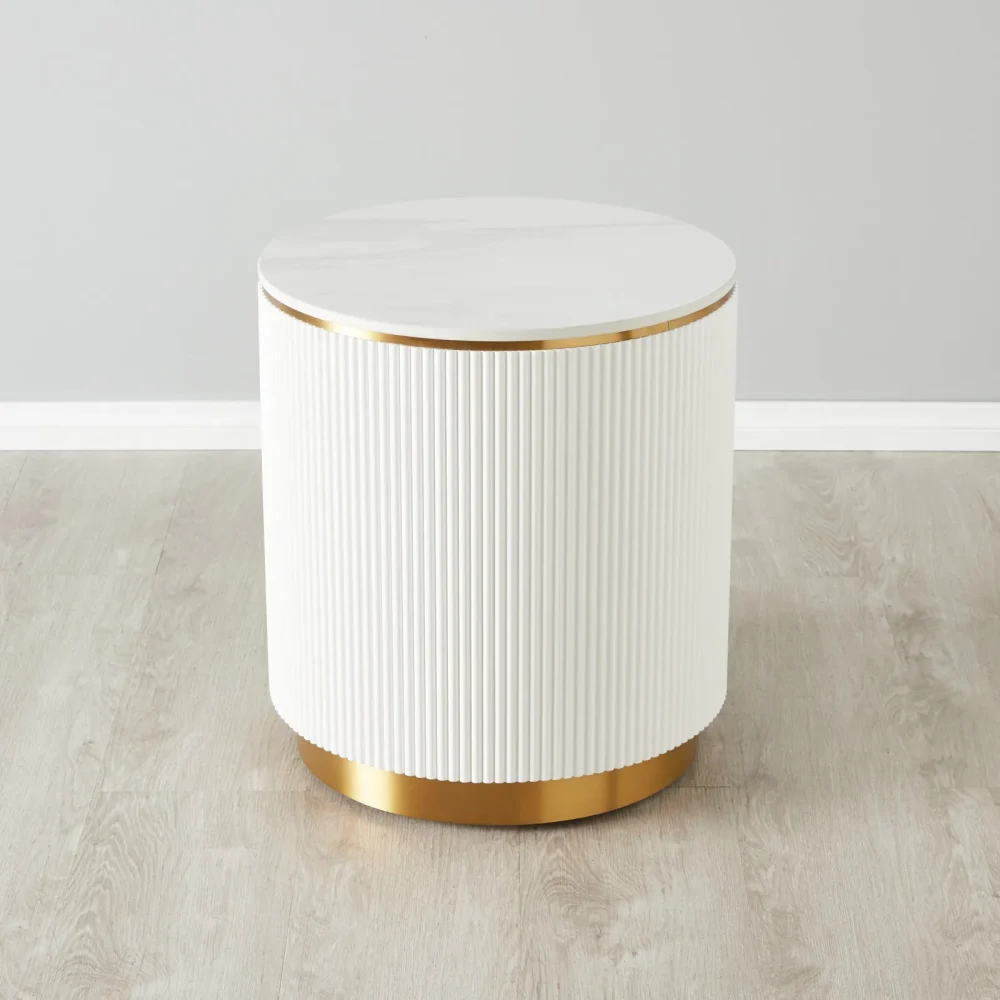 Milan White Side Table - Image 2