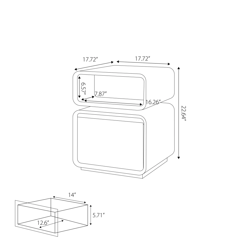 Nova Sleek Nightstand - Image 7