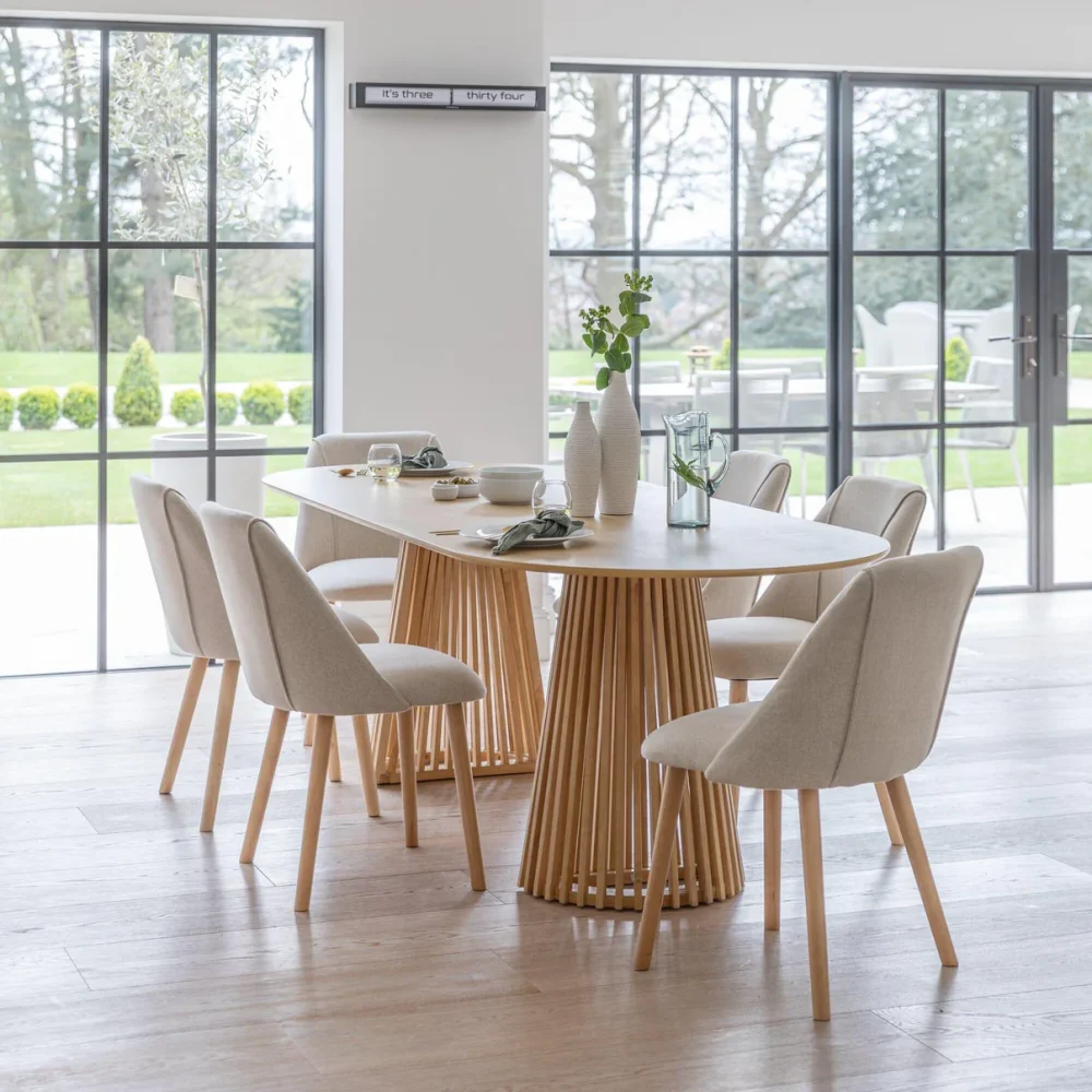 Willow Pale Oak Oval Dining Table - Image 8