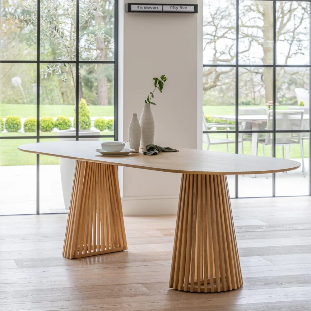 Willow Pale Oak Oval Dining Table - Image 3