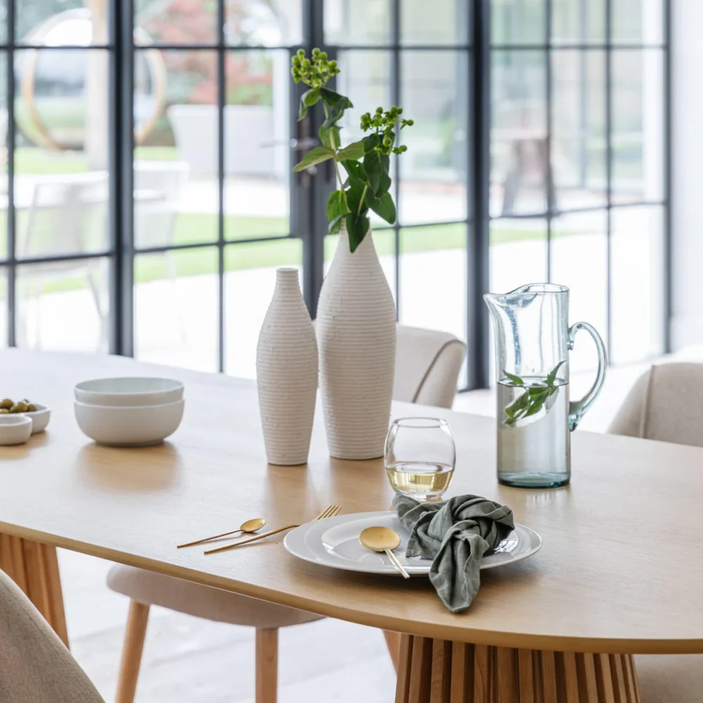 Willow Pale Oak Oval Dining Table - Image 6