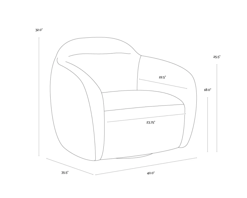 Tweet Swivel Lounge Chair - Image 10