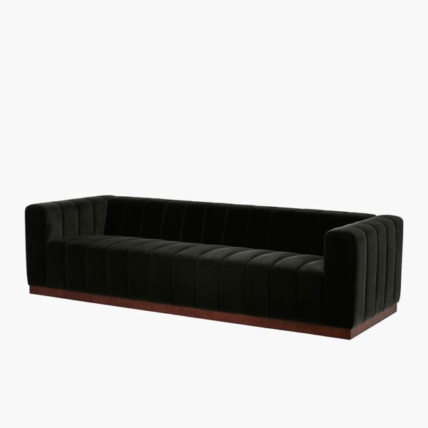 Forte Charcoal Velvet Sofa - Image 2