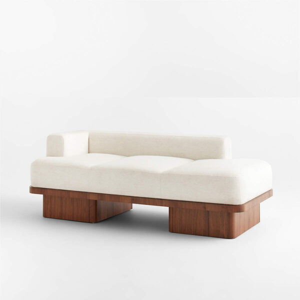 Serafin Snow Upholstered Chaise loungue - Image 2