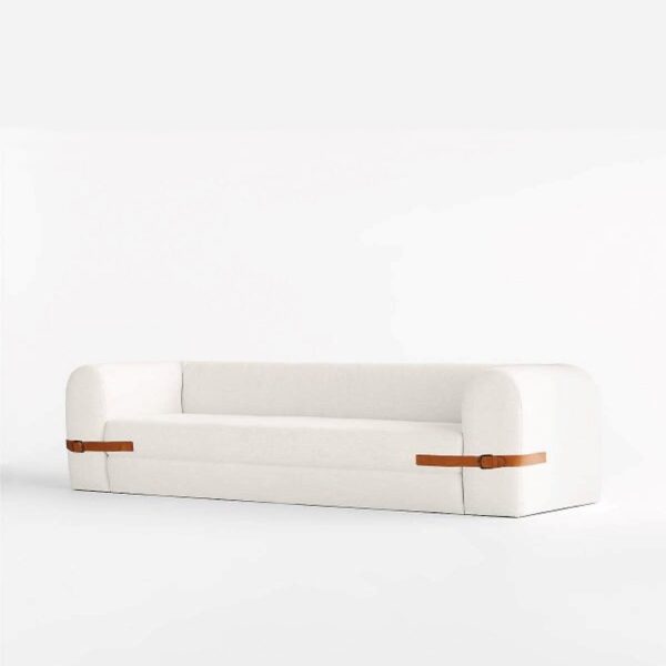 Alexa White Sleeper Sofa - Image 2